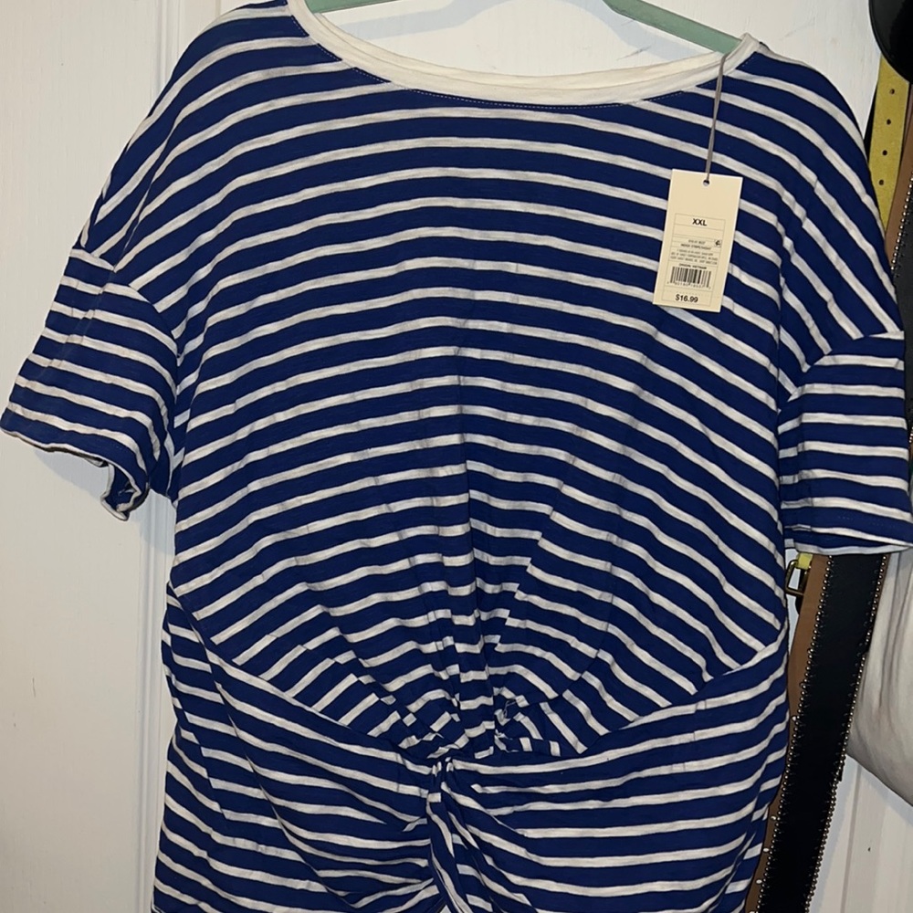 Blue and White T-shirt